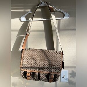 Vintage Coach Logo Signature Messenger Bag